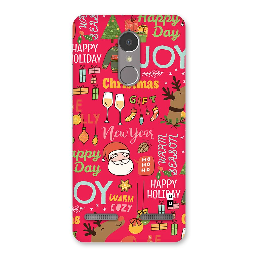 Christmas Joy Happy Day Back Case for Lenovo K6 Power