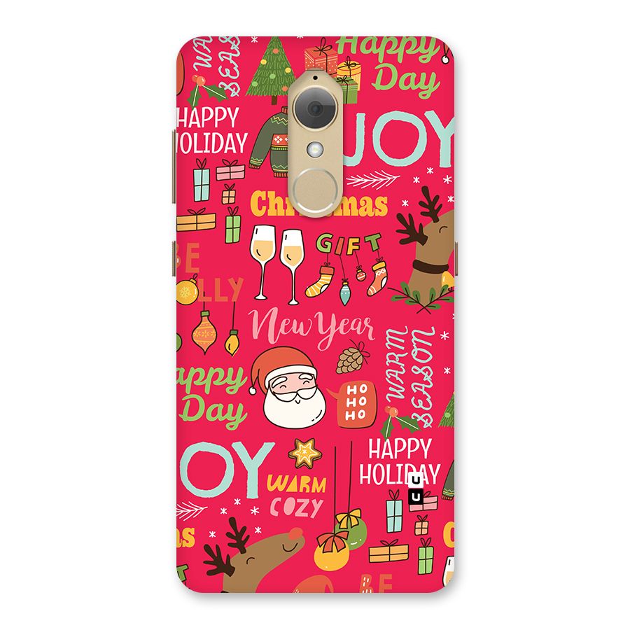 Christmas Joy Happy Day Back Case for Lenovo K8