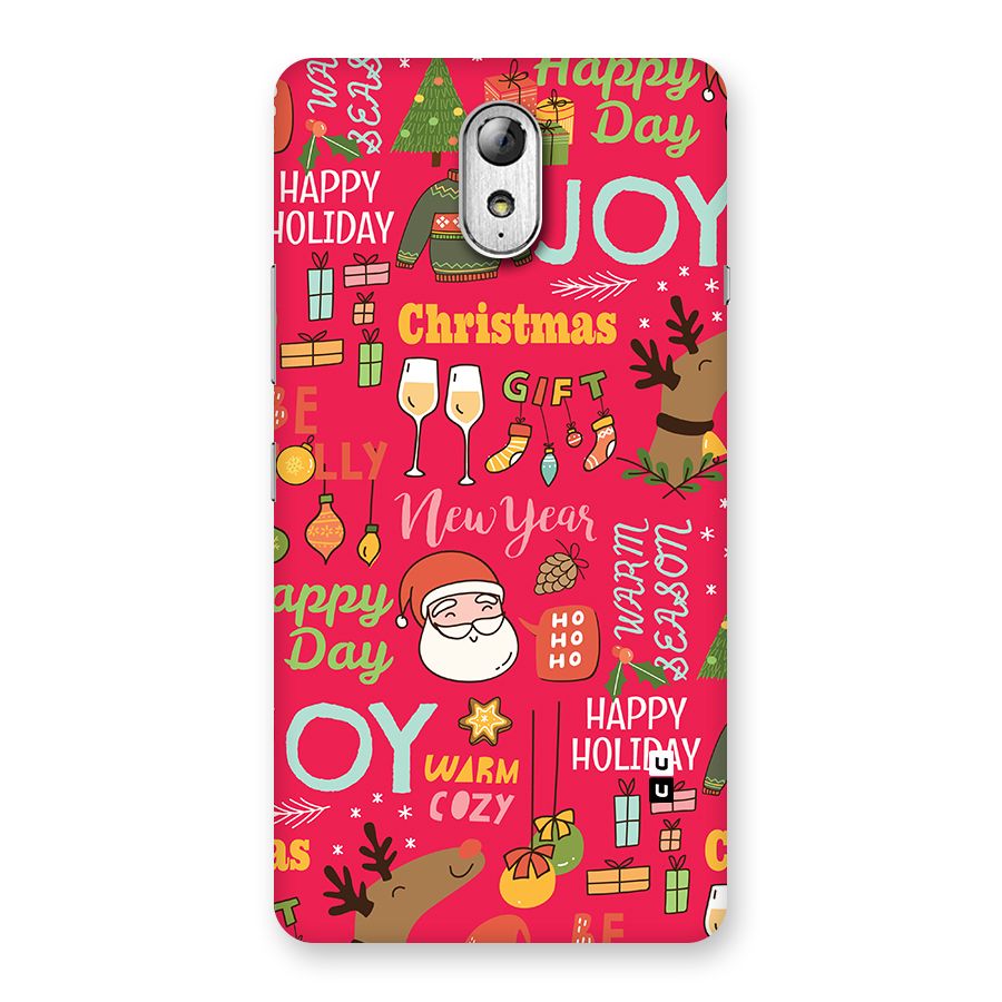 Christmas Joy Happy Day Back Case for Lenovo Vibe P1M