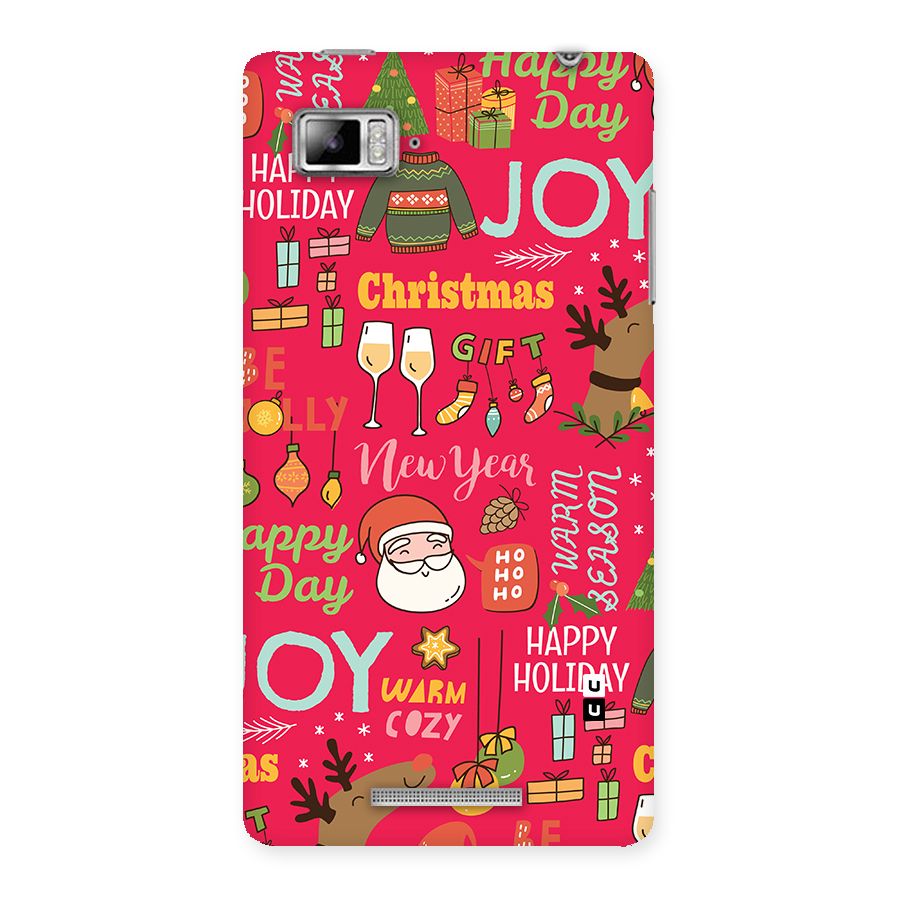 Christmas Joy Happy Day Back Case for Lenovo Vibe Z K910