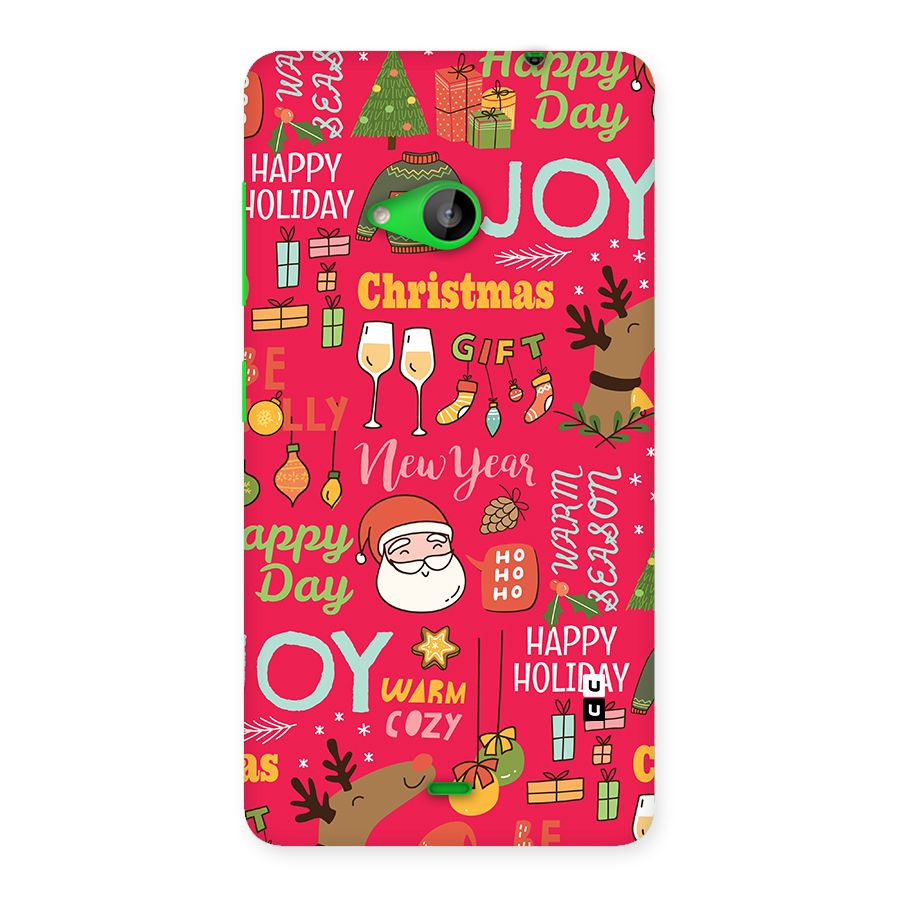 Christmas Joy Happy Day Back Case for Lumia 535
