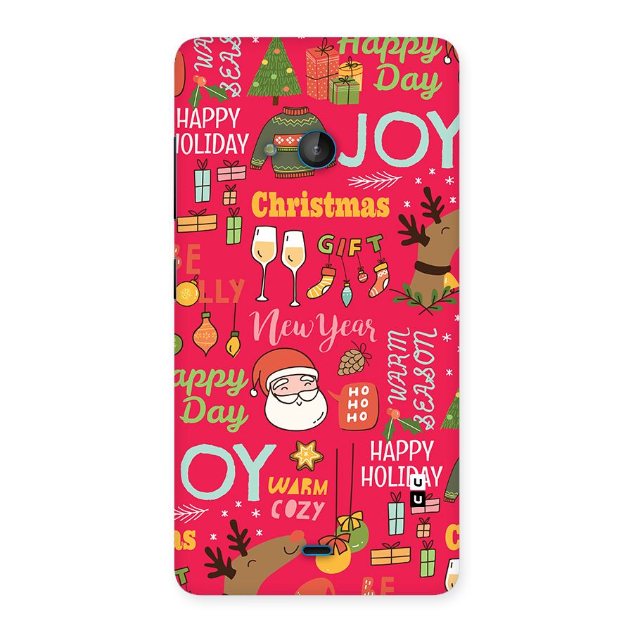 Christmas Joy Happy Day Back Case for Lumia 540