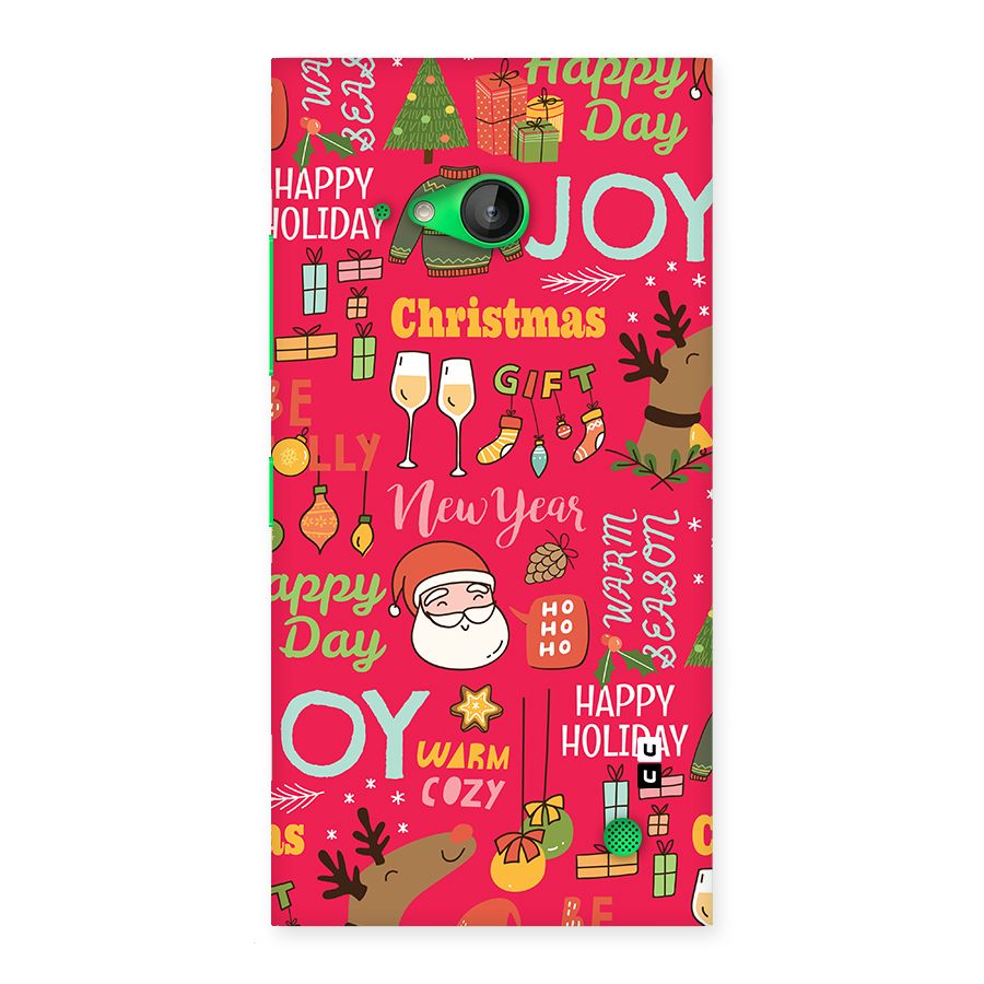 Christmas Joy Happy Day Back Case for Lumia 730