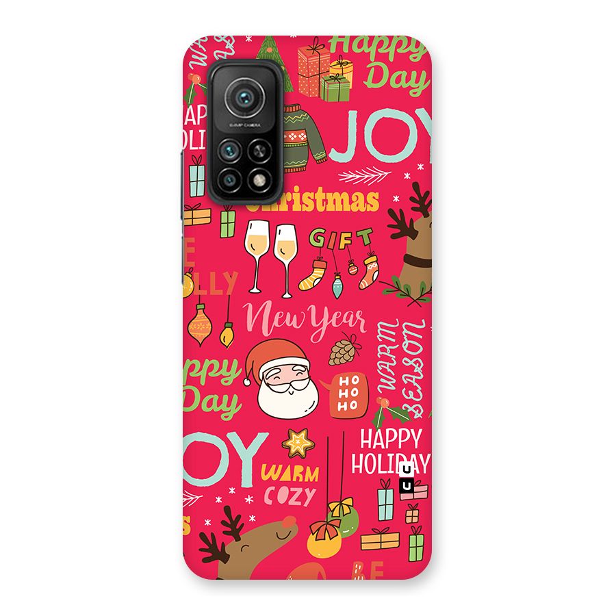 Christmas Joy Happy Day Back Case for Mi 10T Pro 5G