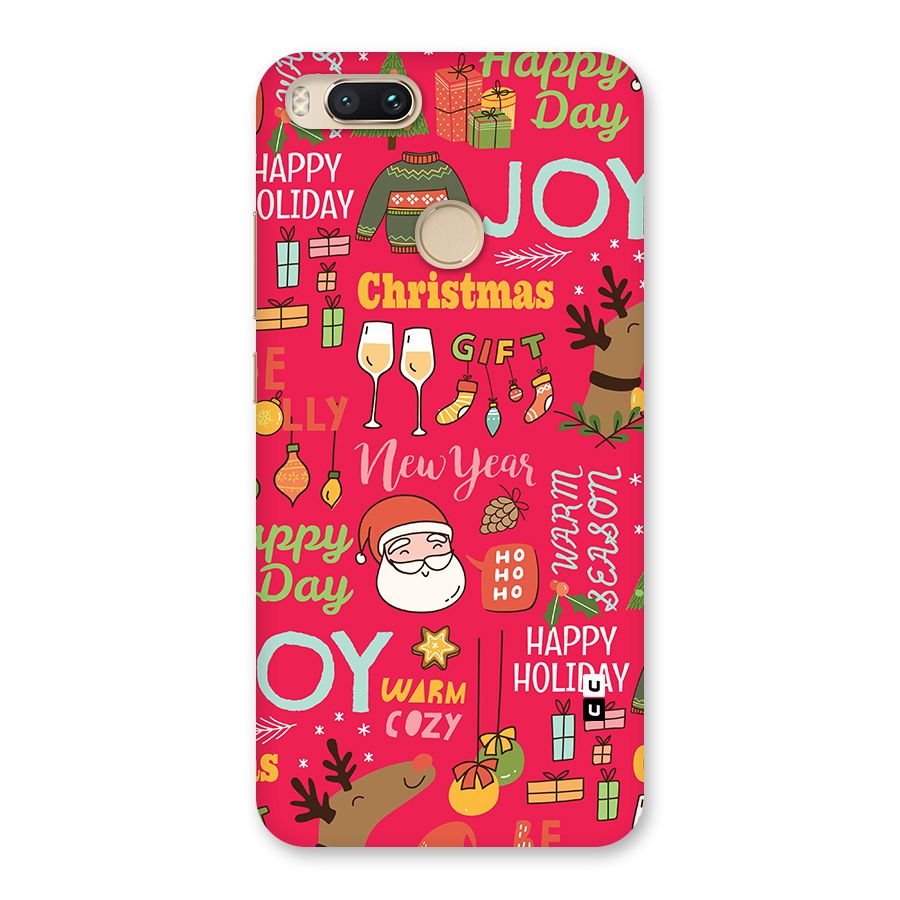 Christmas Joy Happy Day Back Case for Mi A1