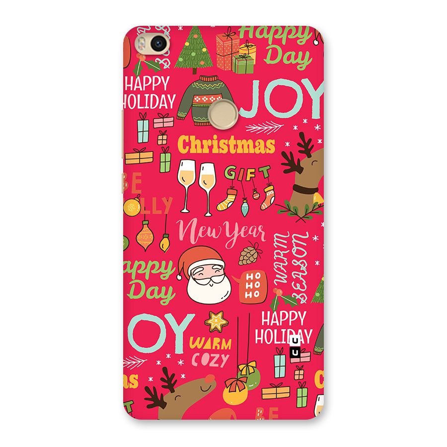 Christmas Joy Happy Day Back Case for Mi Max 2