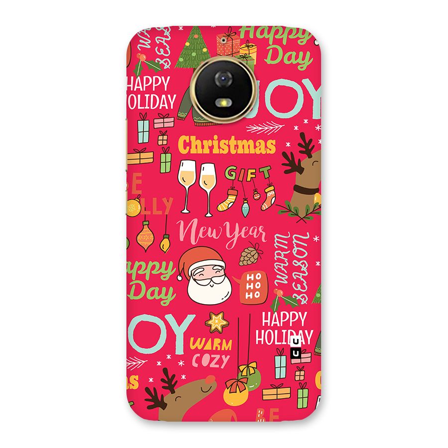 Christmas Joy Happy Day Back Case for Moto G5s