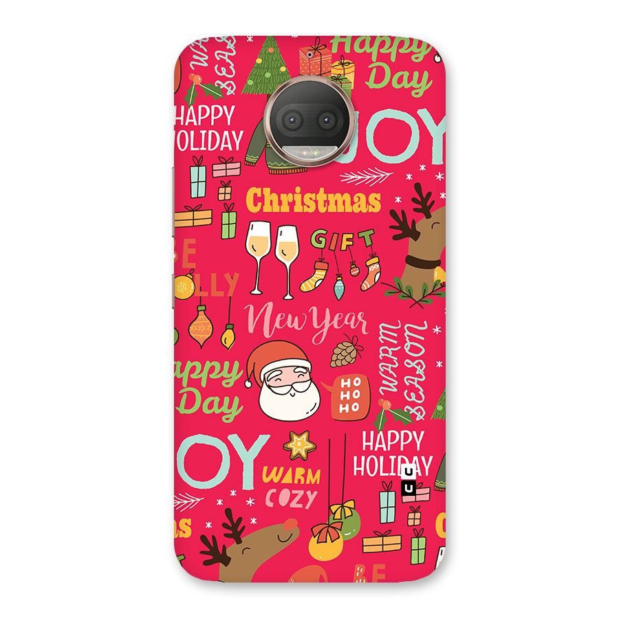 Christmas Joy Happy Day Back Case for Moto G5s Plus