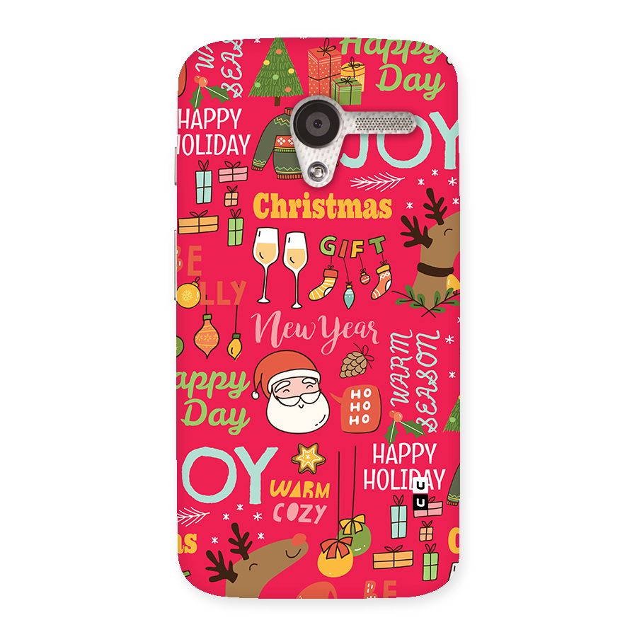 Christmas Joy Happy Day Back Case for Moto X