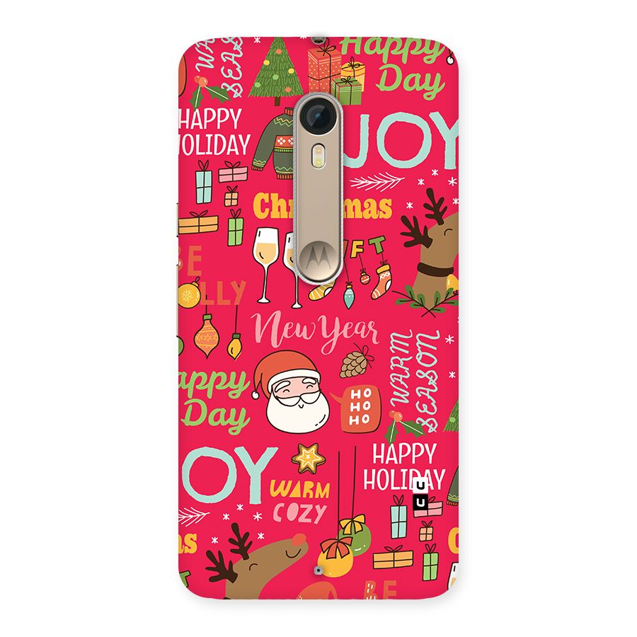 Christmas Joy Happy Day Back Case for Moto X Style