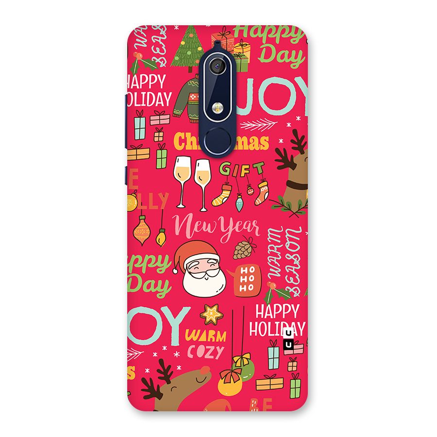 Christmas Joy Happy Day Back Case for Nokia 5.1