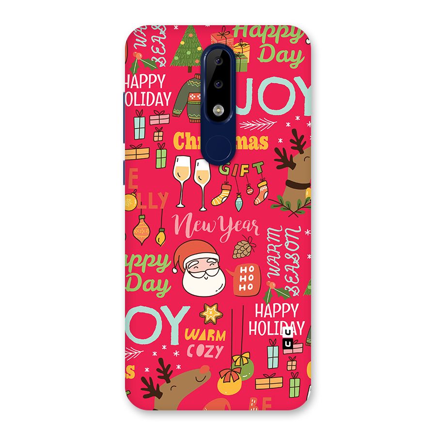Christmas Joy Happy Day Back Case for Nokia 5.1 Plus
