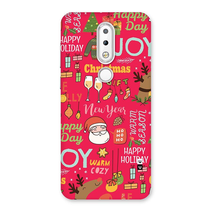Christmas Joy Happy Day Back Case for Nokia 6.1 Plus