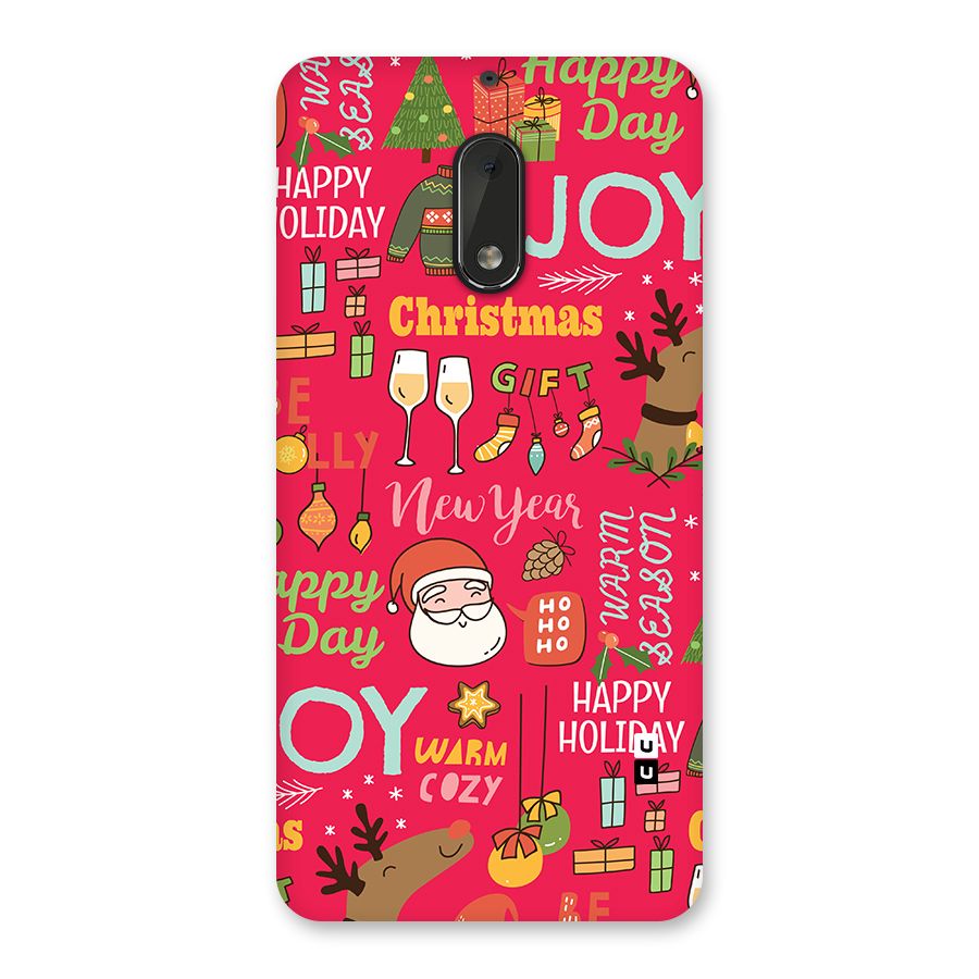 Christmas Joy Happy Day Back Case for Nokia 6