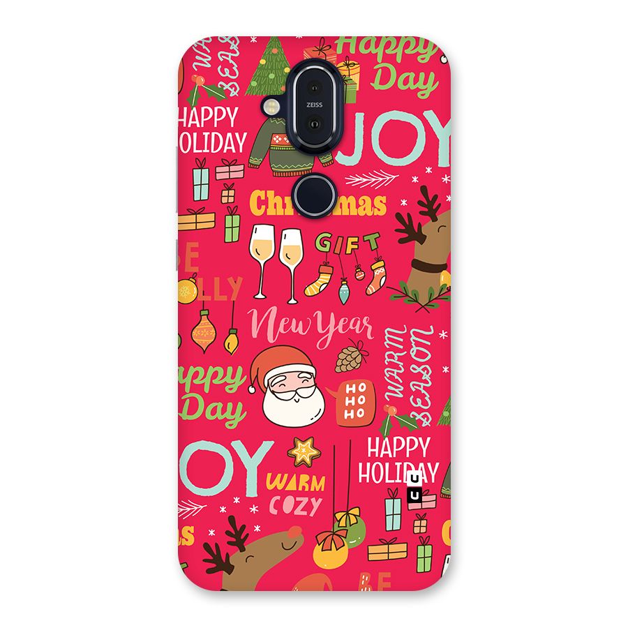 Christmas Joy Happy Day Back Case for Nokia 8.1