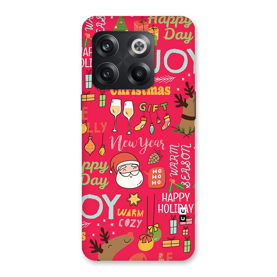 Christmas Joy Happy Day Back Case for OnePlus 10T