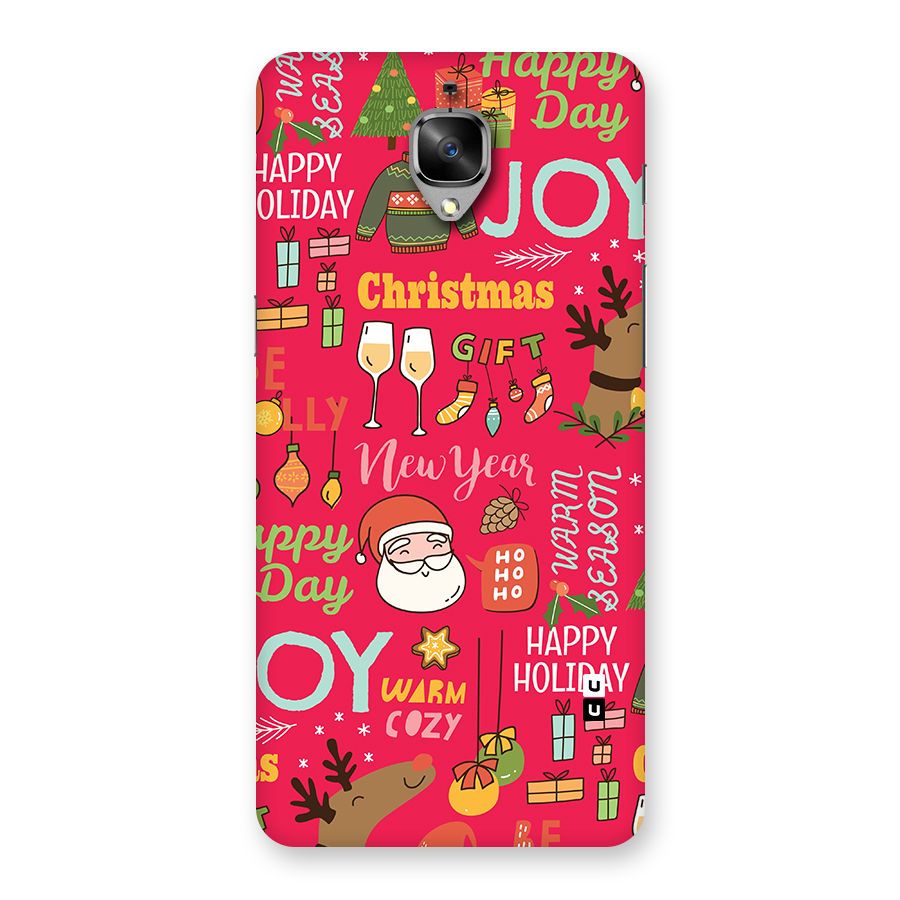 Christmas Joy Happy Day Back Case for OnePlus 3