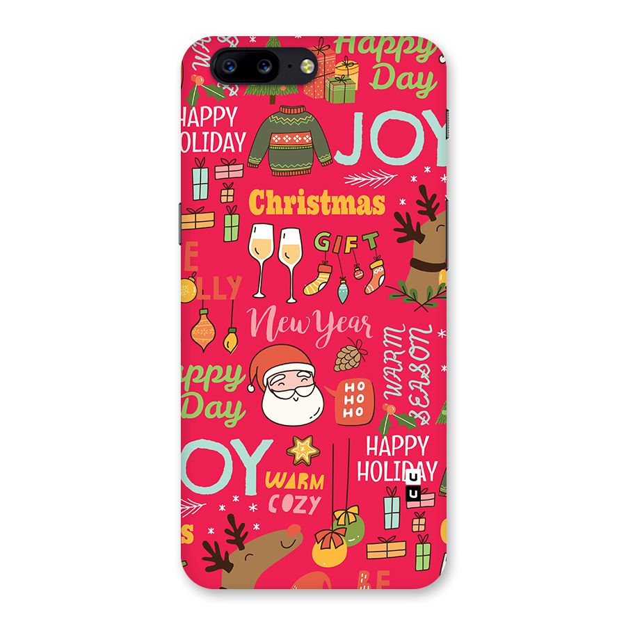 Christmas Joy Happy Day Back Case for OnePlus 5