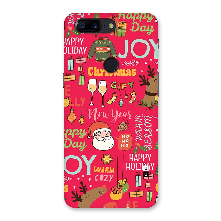 Christmas Joy Happy Day Back Case for OnePlus 5T