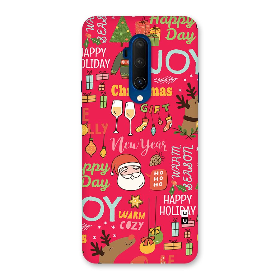 Christmas Joy Happy Day Back Case for OnePlus 7T Pro