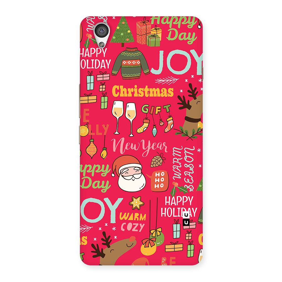 Christmas Joy Happy Day Back Case for OnePlus X