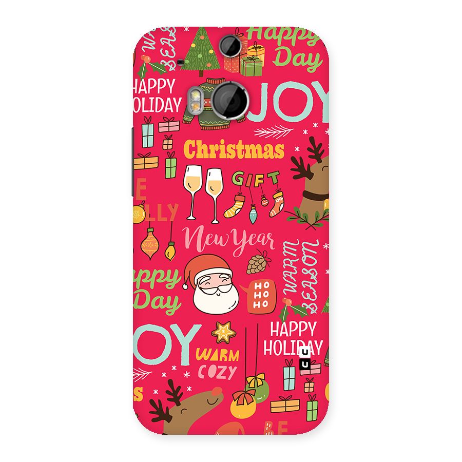 Christmas Joy Happy Day Back Case for One M8