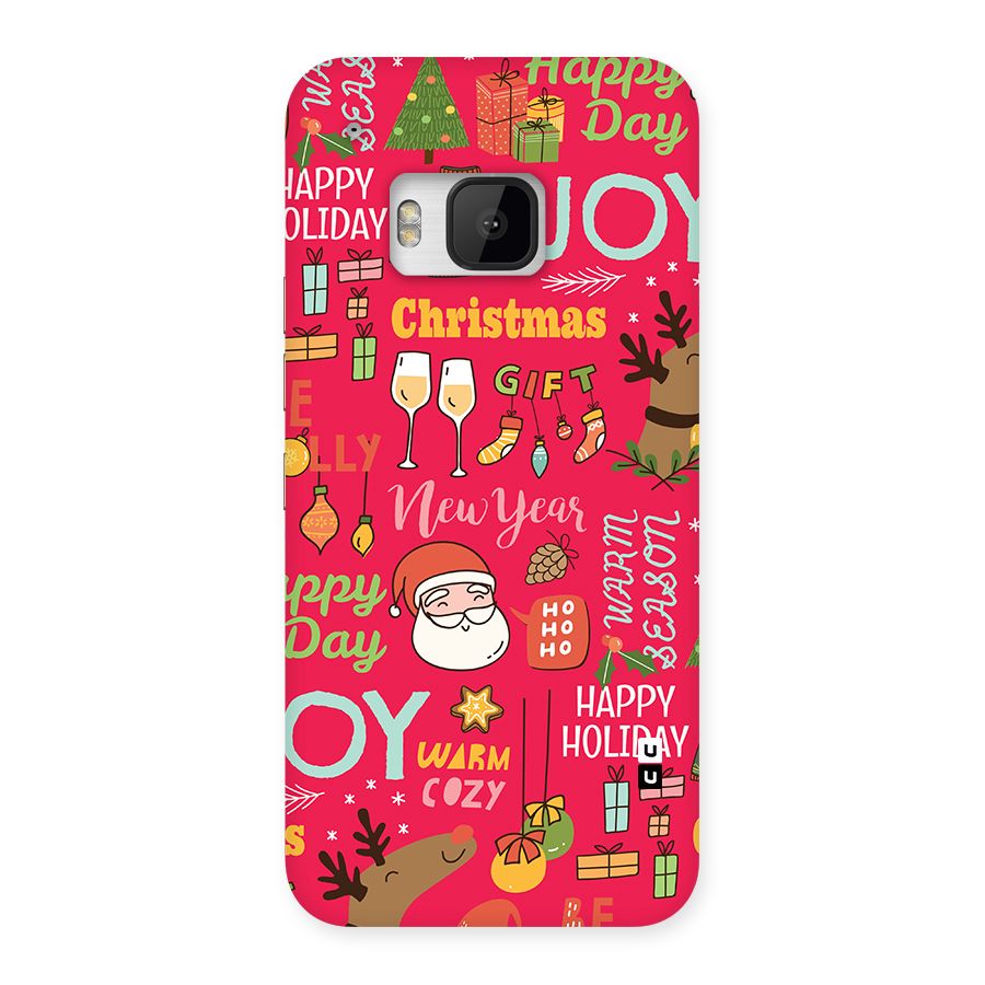 Christmas Joy Happy Day Back Case for One M9