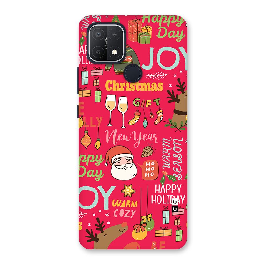 Christmas Joy Happy Day Back Case for Oppo A15