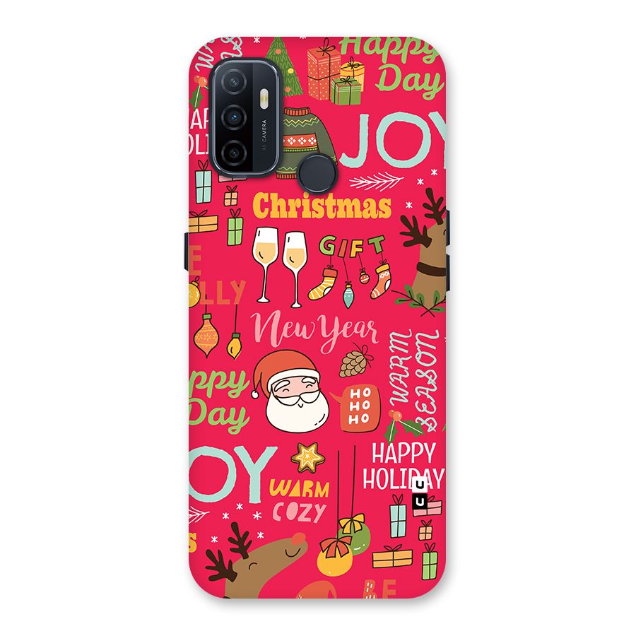 Christmas Joy Happy Day Back Case for Oppo A32