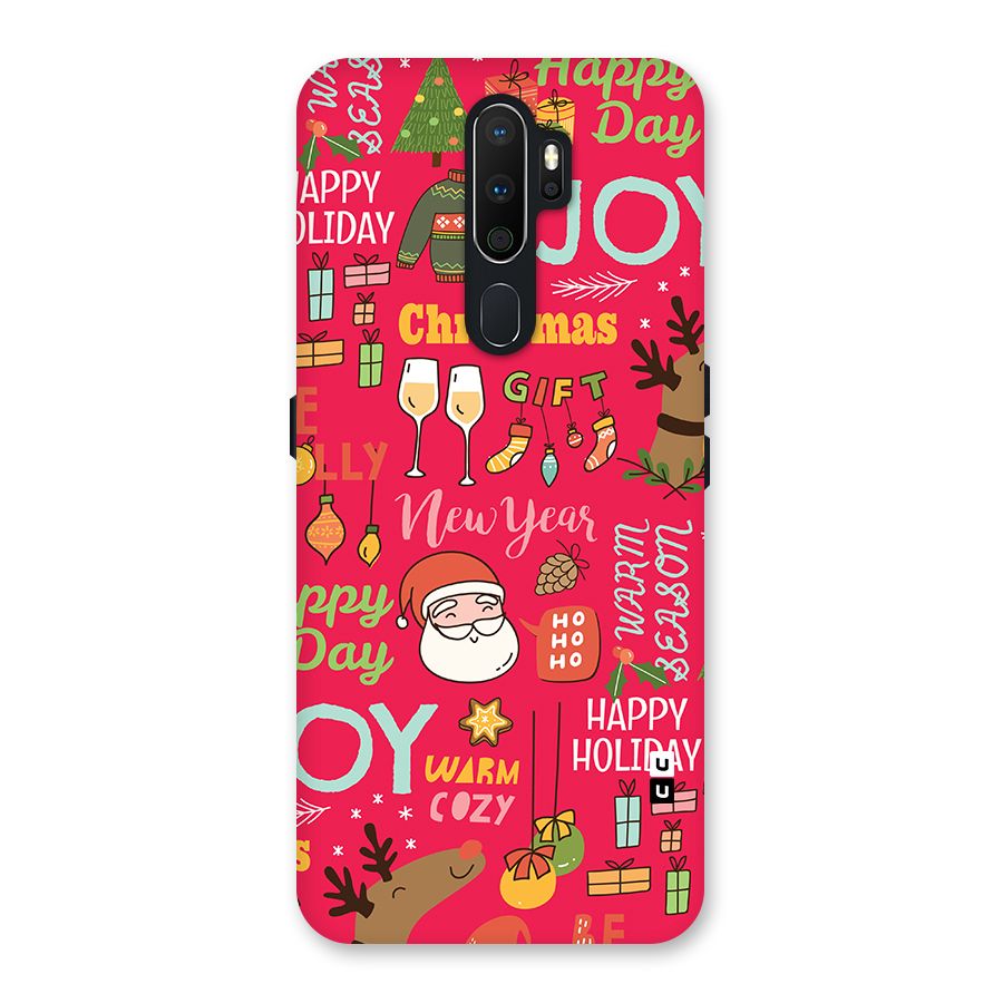 Christmas Joy Happy Day Back Case for Oppo A5 (2020)
