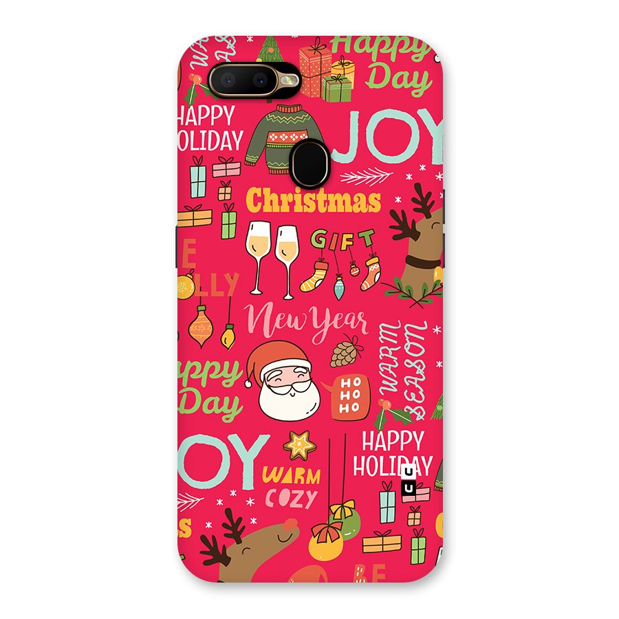 Christmas Joy Happy Day Back Case for Oppo A5s