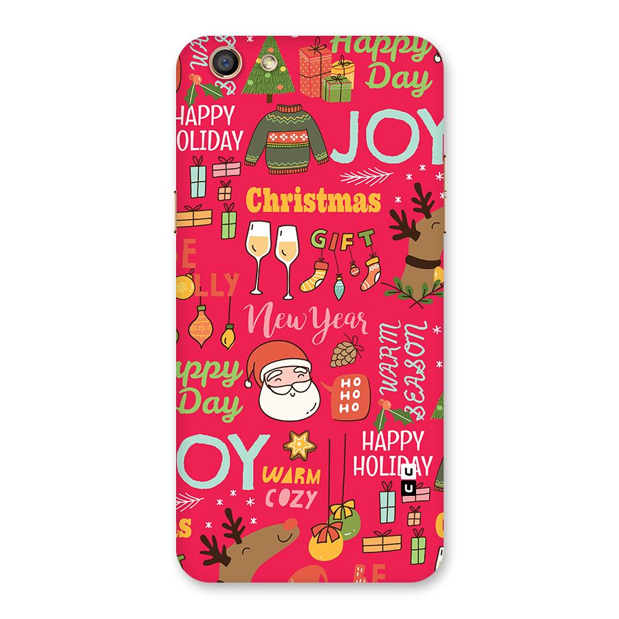 Christmas Joy Happy Day Back Case for Oppo F3