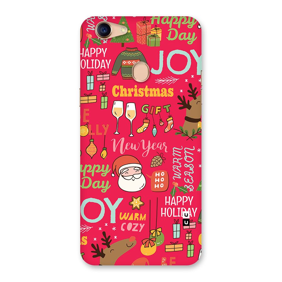 Christmas Joy Happy Day Back Case for Oppo F5 Youth