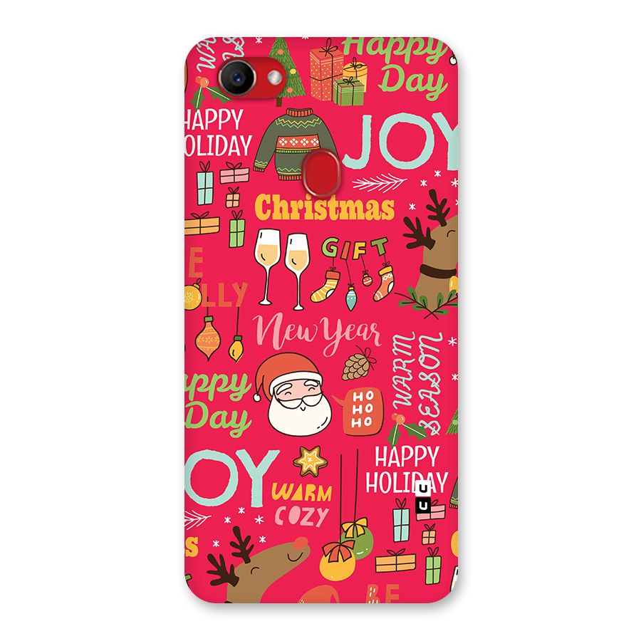 Christmas Joy Happy Day Back Case for Oppo F7