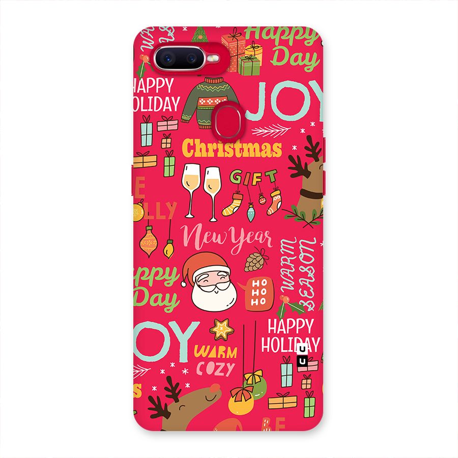 Christmas Joy Happy Day Back Case for Oppo F9 Pro