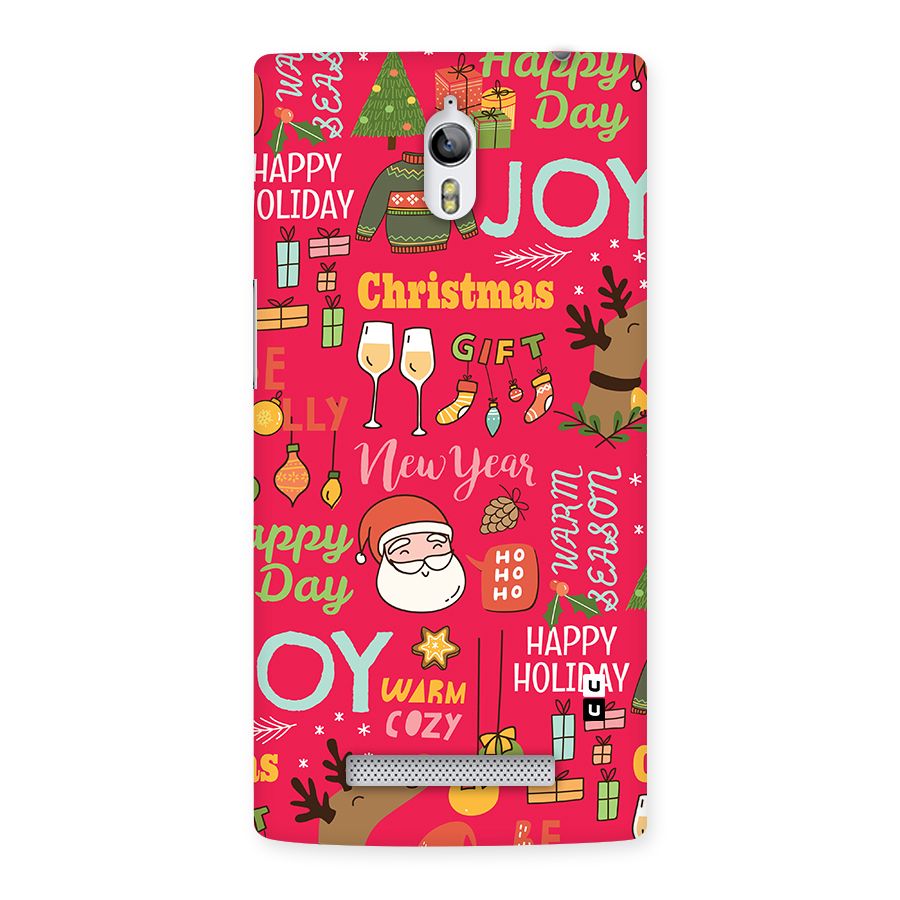 Christmas Joy Happy Day Back Case for Oppo Find 7