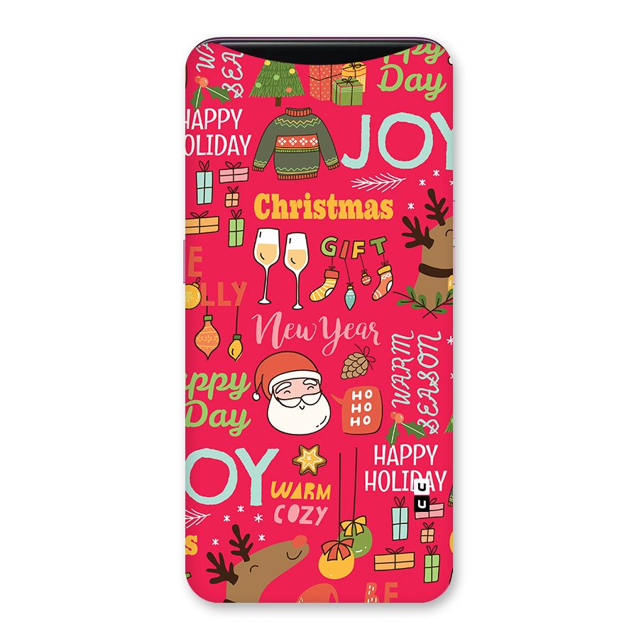 Christmas Joy Happy Day Back Case for Oppo Find X