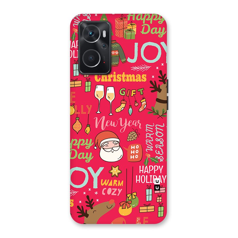 Christmas Joy Happy Day Back Case for Oppo K10 4G