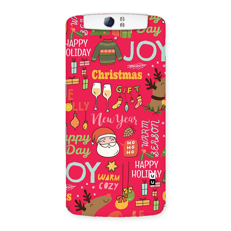 Christmas Joy Happy Day Back Case for Oppo N1