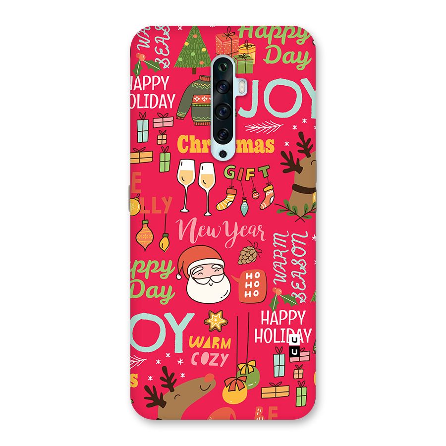 Christmas Joy Happy Day Back Case for Oppo Reno2 Z