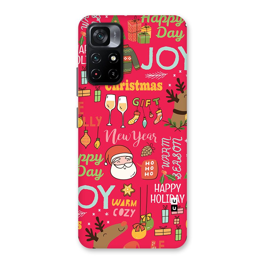 Christmas Joy Happy Day Back Case for Poco M4 Pro 5G