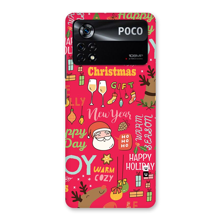 Christmas Joy Happy Day Back Case for Poco X4 Pro 5G