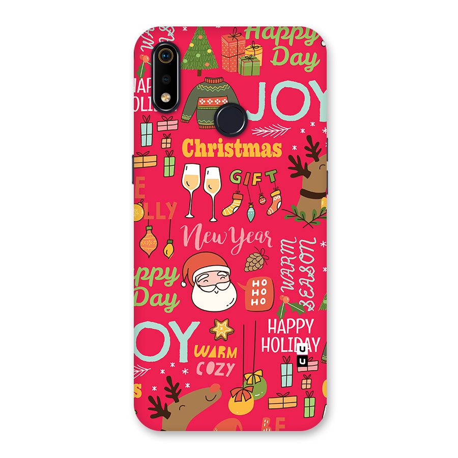 Christmas Joy Happy Day Back Case for Realme 3i