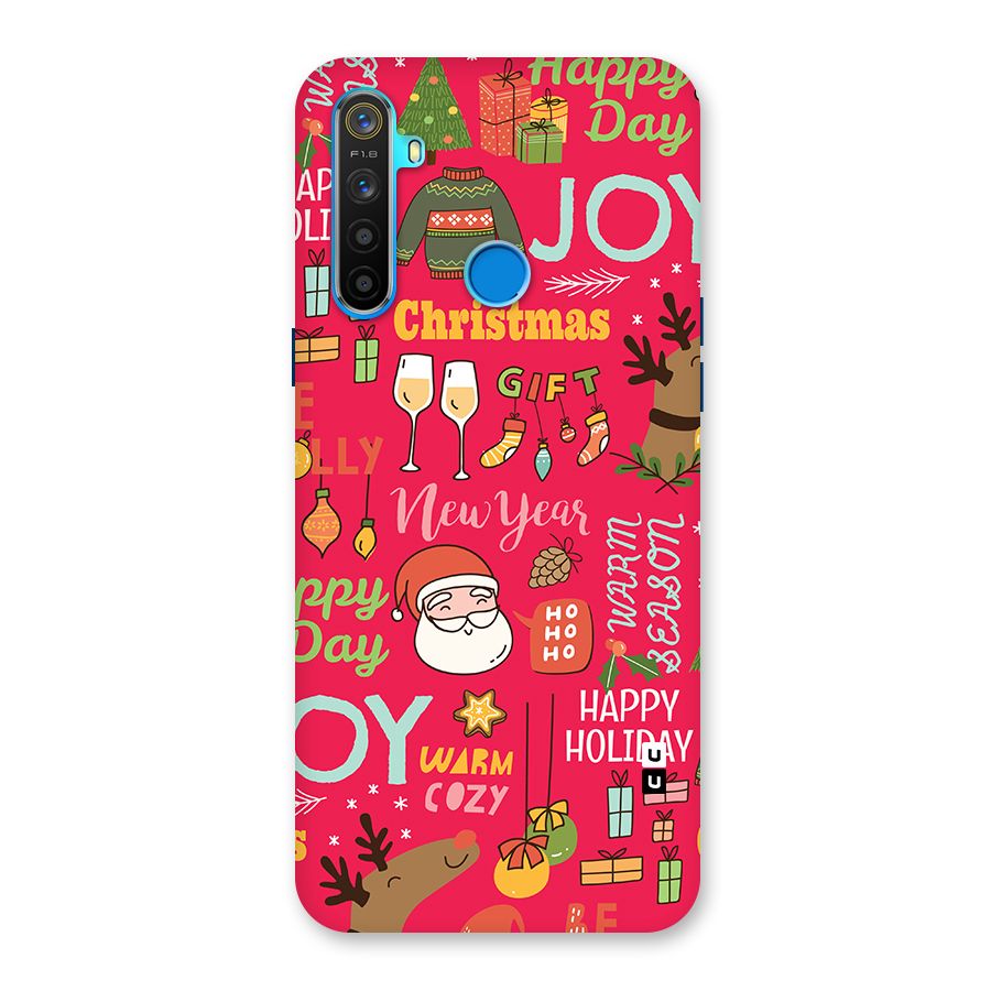 Christmas Joy Happy Day Back Case for Realme 5