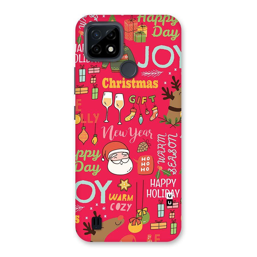 Christmas Joy Happy Day Back Case for Realme C21