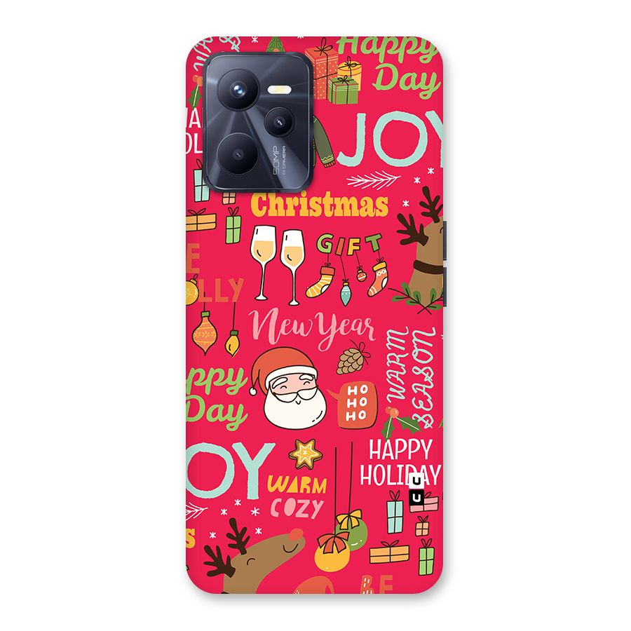 Christmas Joy Happy Day Back Case for Realme C35