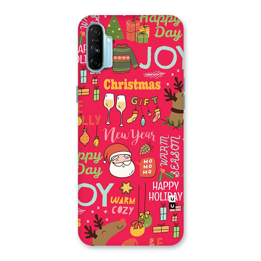 Christmas Joy Happy Day Back Case for Realme Narzo 20A