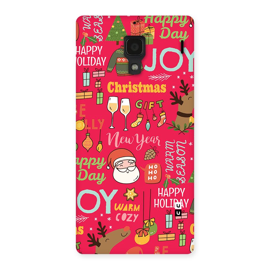 Christmas Joy Happy Day Back Case for Redmi 1s