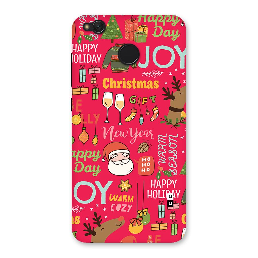 Christmas Joy Happy Day Back Case for Redmi 4