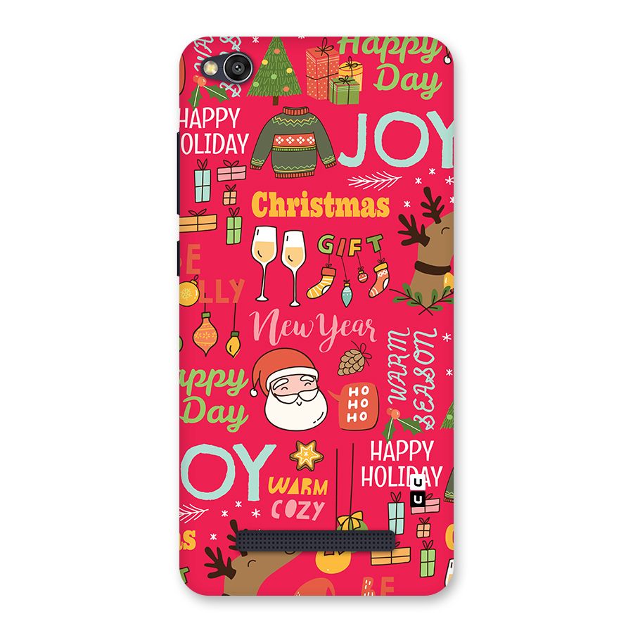 Christmas Joy Happy Day Back Case for Redmi 4A